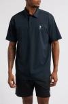 Eastside Golf Snap Placket Performance Golf Polo In Black