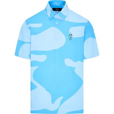 Eastside Golf Snap Placket Performance Golf Polo In Blue