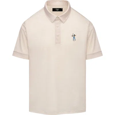 Eastside Golf Snap Placket Performance Golf Polo In Neutral