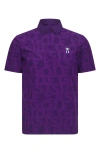 Eastside Golf Snap Placket Performance Golf Polo In Violet