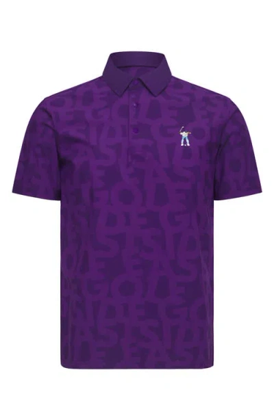 Eastside Golf Snap Placket Performance Golf Polo In Violet