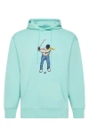 Eastside Golf Swingman Core Fleece Hoodie In Aqua Sky