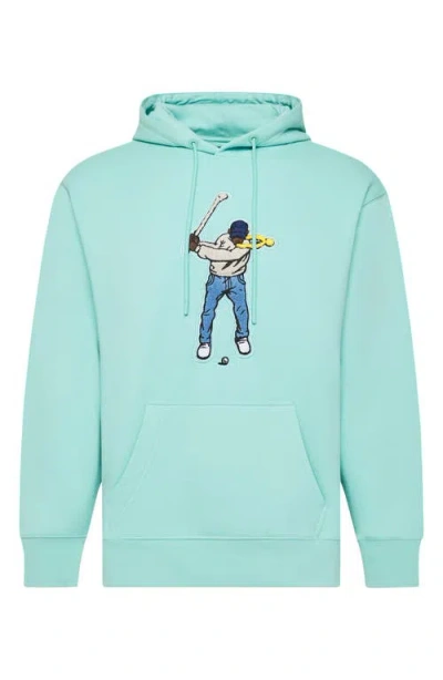 Eastside Golf Swingman Core Fleece Hoodie In Aqua Sky