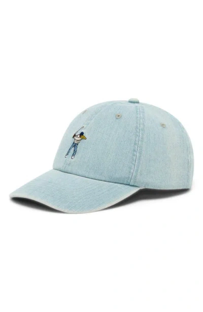Eastside Golf Swingman Embroidered Denim Dad Baseball Cap In Blue
