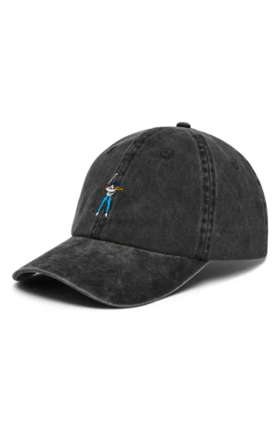 Eastside Golf Swingman Embroidered Stonewashed Twill Adjustable Baseball Cap In Black