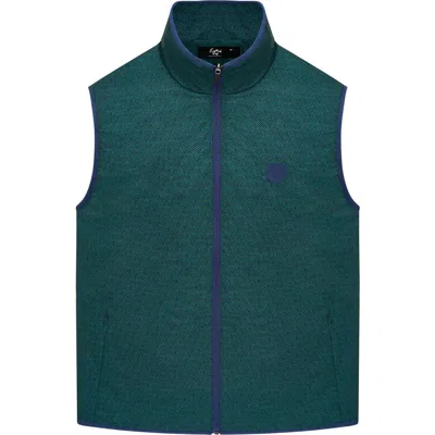Eastside Golf Tweed Print Breaker Vest In Green