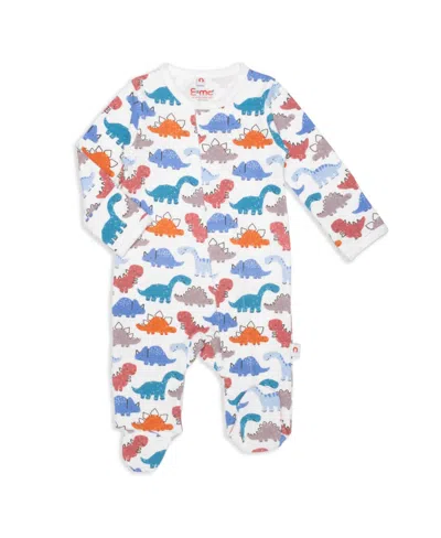 Easy Magnetic Close Baby Boys Dinosaur Print Footed Coverall In Juras