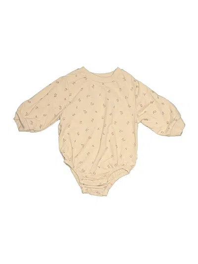 Pre-owned Easy Peasy Babies' Long Sleeve Onesie In Tan