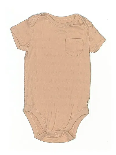 Pre-owned Easy Peasy Kids' Short Sleeve Onesie In Brown