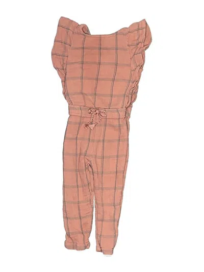 Pre-owned Easy Peasy Kids' Short Sleeve Onesie In Brown
