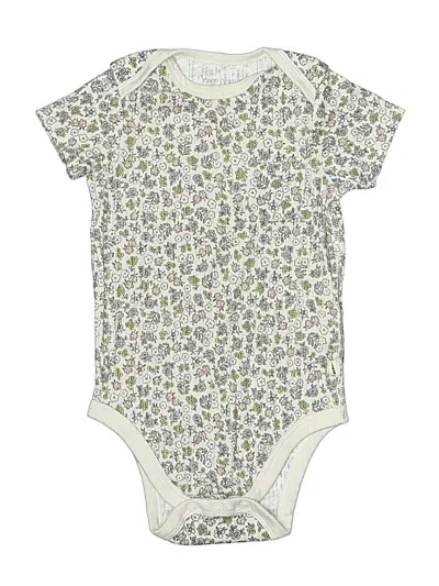 Pre-owned Easy Peasy Kids' Short Sleeve Onesie In White