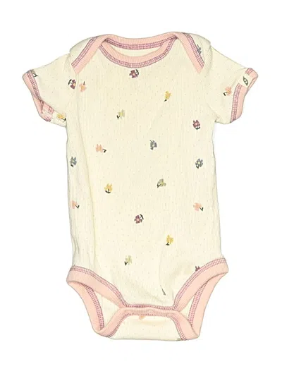Pre-owned Easy Peasy Babies' Short Sleeve Onesie In White