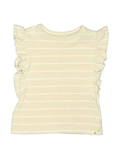 Pre-owned Easy Peasy Kids' Short Sleeve Top Yellow Ruffles Neckline Tops