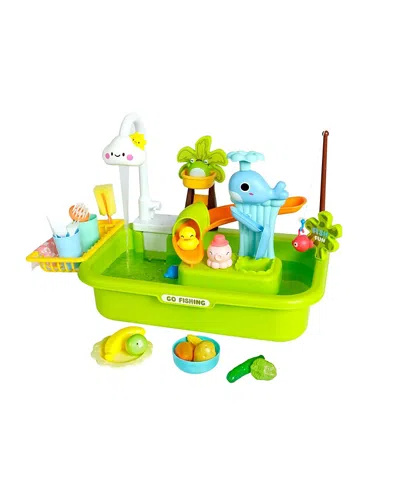 Easy Playhouse 4 In 1 Play Sink Running Water Faucet Kitchen & Bath Toys, Ages 3+ In Multi