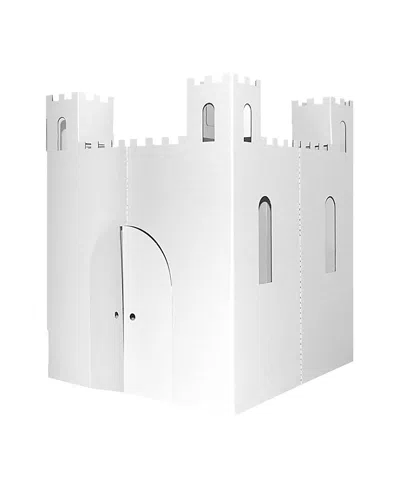 Easy Playhouse Blank Cardboard Castle, Ages 2+ In White