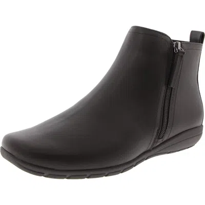 Easy Spirit Aaliya 3 Womens Zipper Faux Leather Ankle Boots In Brown
