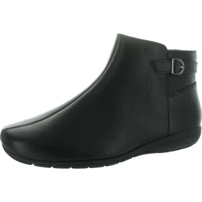 Easy Spirit Aara Womens Zipper Manmade Ankle Boots In Black