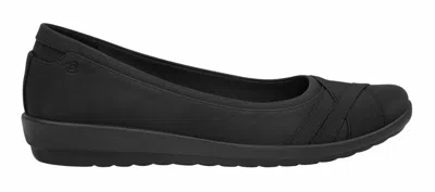 EASY SPIRIT ACASIA SLIP ON FLAT SHOES IN BLACK