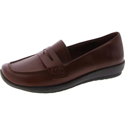 Easy Spirit Aerilyn3 Womens Faux Leather Slip On Loafers In Multi