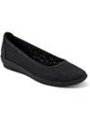 Easy Spirit Alessia 3 Womens Padded Insole Faux Leather Ballet Flats In Black