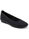Easy Spirit Alessia 3 Womens Padded Insole Faux Leather Ballet Flats In Blue