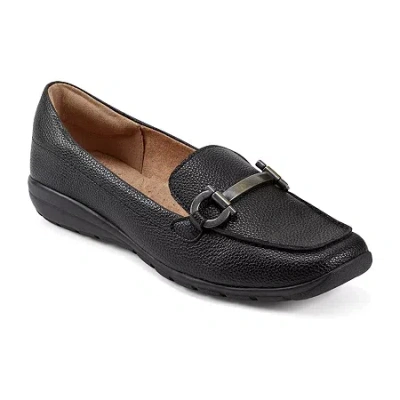 Easy Spirit Andra Womens Moc Closed Toe Loafers In Black