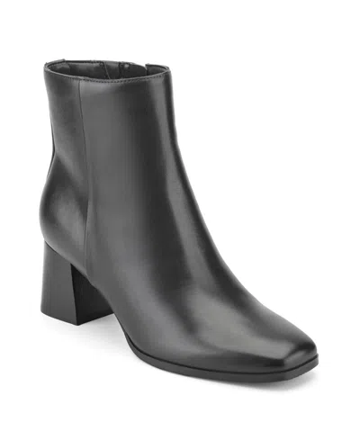 Easy Spirit Aurore Block-heel Square-toe Eflex Technology Booties In Black