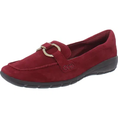 Easy Spirit Avienta Womens Embellished Loafers In Red