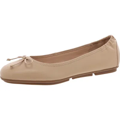Easy Spirit Baily Womens Sequined Bow Ballet Flats In Beige