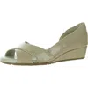 Easy Spirit Bernie Womens Leather Crisscross Straps Wedge Heels In Multi