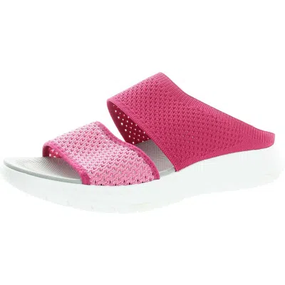Easy Spirit Bhfo Womens Textured Manmade Slide Sandals