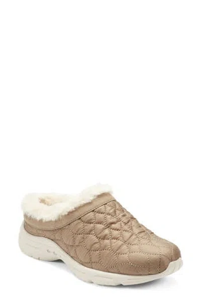 Easy Spirit Bimmy 2 Faux Fur Lined Clog In Brown