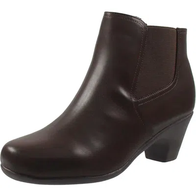 Easy Spirit Caelan Womens Zipper Faux Leather Booties