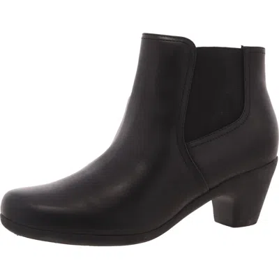 Easy Spirit Caelan Womens Zipper Faux Leather Booties In Black