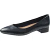 Easy Spirit Caldise Womens Leather Block Heel Kitten Heels In Blue