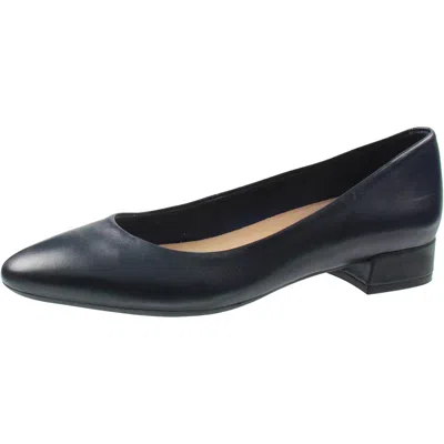 Easy Spirit Caldise Womens Leather Block Heel Kitten Heels In Blue