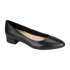 Easy Spirit Caldise Womens Round Closed Toe Block Heel Pumps In Black