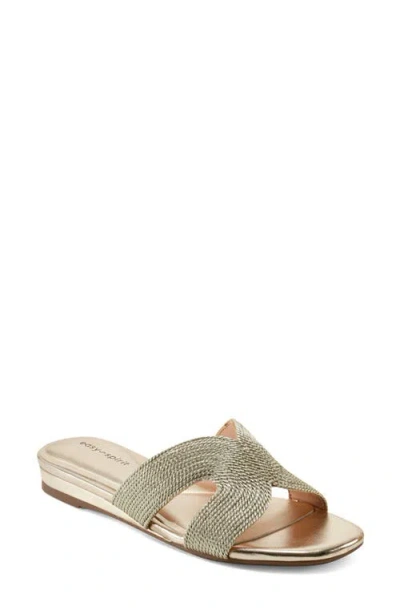 Easy Spirit Calera Slide Sandal In Gold