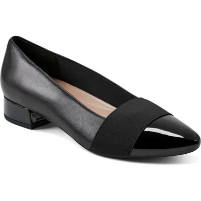 Easy Spirit Casta Pointed Toe Pump In Black/black Patent