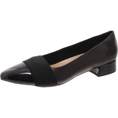 Easy Spirit Casta Womens Leather Pointed Toe Pumps In Black