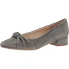 Easy Spirit Caster 2 Womens Slip-on Glitter Loafers In Pewter/gold-tone Glitter