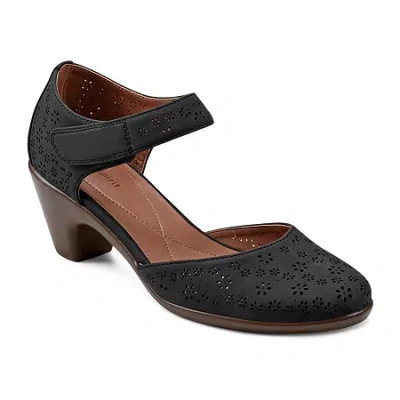 Easy Spirit Caty Womens Round Closed Toe Mary Jane Shoes In Black