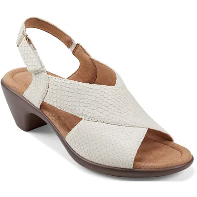 EASY SPIRIT CHANTAL WOMENS COMFORT INSOLE FAUX LEATHER HEELS