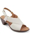 Easy Spirit Chantal Womens Comfort Insole Faux Leather Heels In White