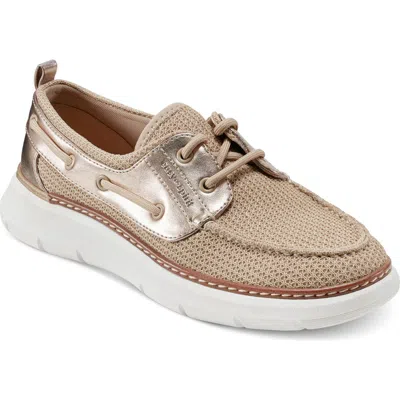 Easy Spirit Charter Boat Shoe In Light Natural