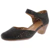 Easy Spirit Cindie Womens Leather Dressy Pumps In Black Leather