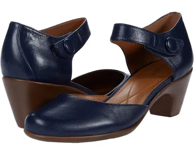 Easy Spirit Clarice Mary Jane Women's Us 7.5 Blue Leather Block Heel Khd2319