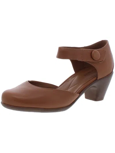 Easy Spirit Clarice Womens Cushioned Footbed Block Heel Mary Jane Heels In Multi