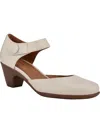 Easy Spirit Clarice Womens Cushioned Footbed Block Heel Mary Jane Heels In White