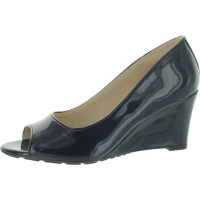 Easy Spirit Coleen Womens Slip On Peep Toe Mary Janes In Blue